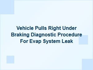 Diagnostic Procedures for Evap Leaks and Braking Pulls